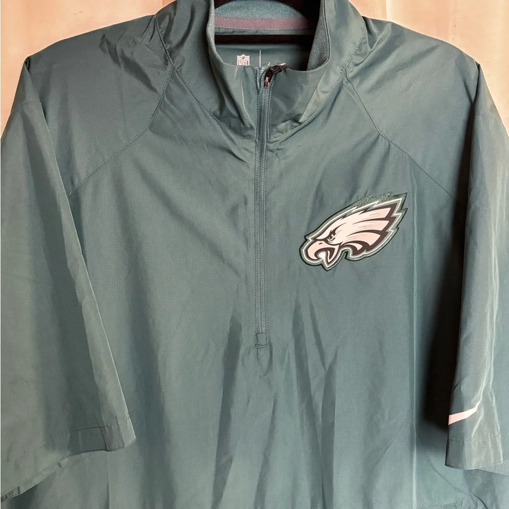 Nike NFL On Field Apparel Philadelphia Eagles Pullover Zip Shirt Windbreaker